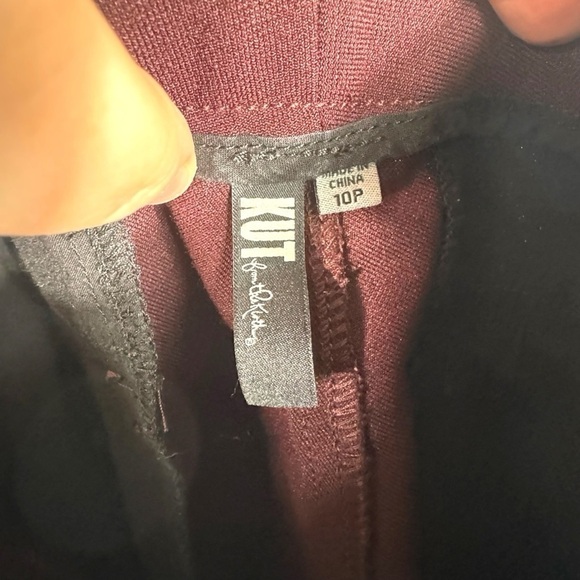 4 for $20 SALE! Kut From The Kloth Ponte Straight Leg Trousers, Eggplant, 10P - Picture 5 of 9